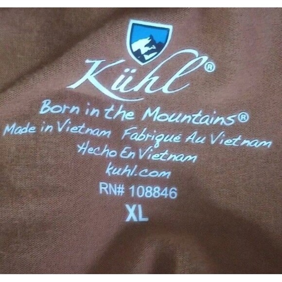 Kuhl Anya Faux Wrap Dress Copper Long Sleeve Stretch Organic Cotton Size XL - Picture 3 of 5